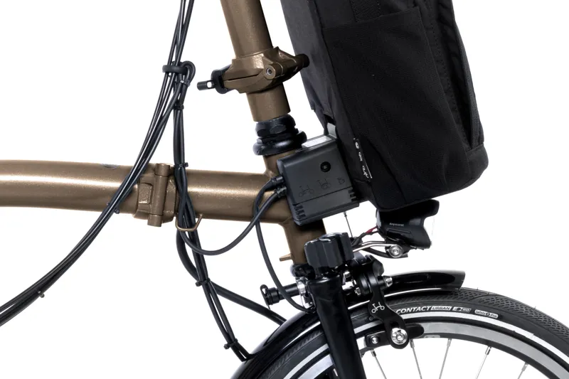 Brompton Electric P Line Urban Folding Bike 2024 in Bronze Sky-5